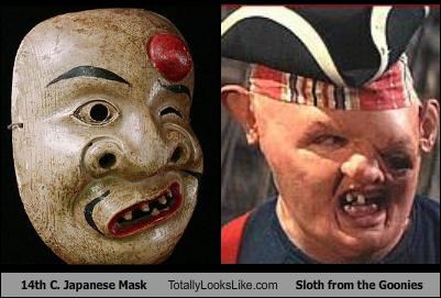 14th C. Japanese Mask Totally Looks Like Sloth from the Goonies