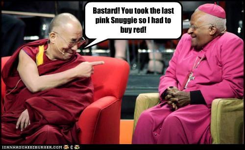 Bastard! You took the last pink Snuggie so I had to buy red!