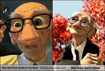 Man who fixes woody in Toy Story Totally Looks Like Man from Geri's Game