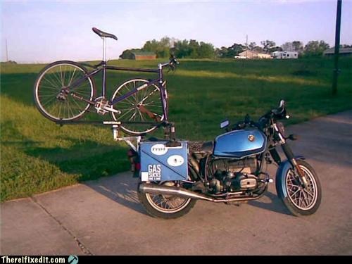 Bike On Bike Rack