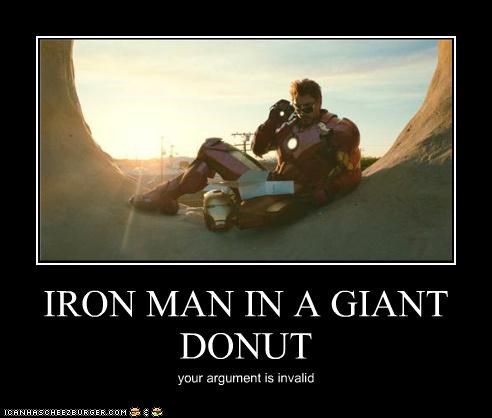 IRON MAN IN A GIANT DONUT