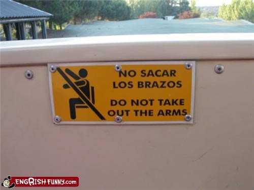 do not take out the arms