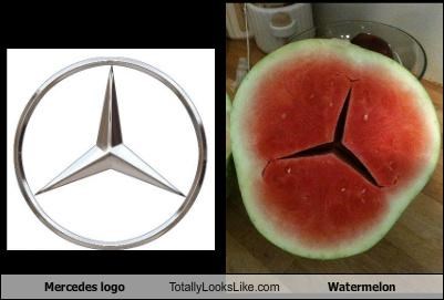 Mercedes logo Totally Looks Like Watermelon