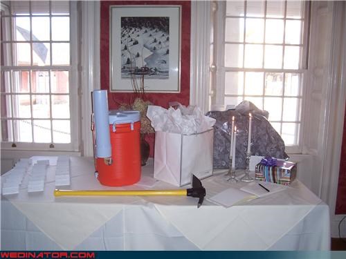 Pickaxe Is Crowning Achievement of Best Table of Wedding Gifts Ever