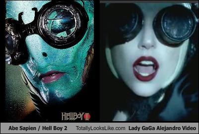 Abe Sapien / Hell Boy 2 Totally Looks Like Lady GaGa “Alejandro” Video