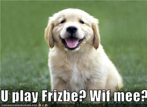 U play Frizbe? Wif mee?