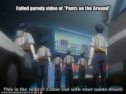 Failed parody video of "Pants on the Ground"