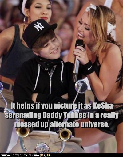 It helps if you picture it as Ke$ha serenading Daddy Yankee in a really messed up alternate universe.
