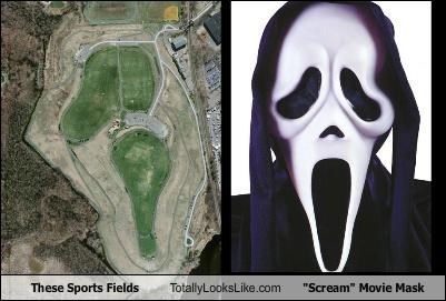 These Sports Fields Totally Looks Like "Scream" Movie Mask