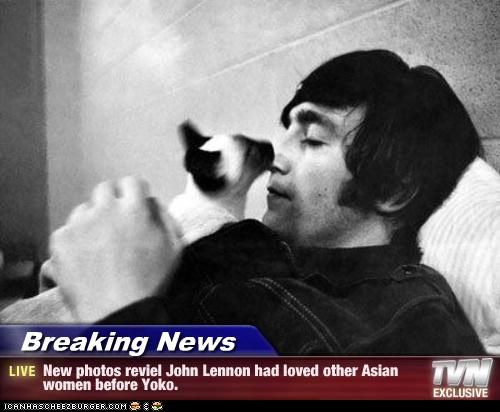 Breaking News - New photos reviel John Lennon had loved other Asian women before Yoko.