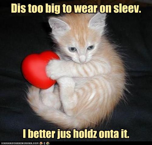 Dis too big to wear on sleev. I better jus holdz onta it.
