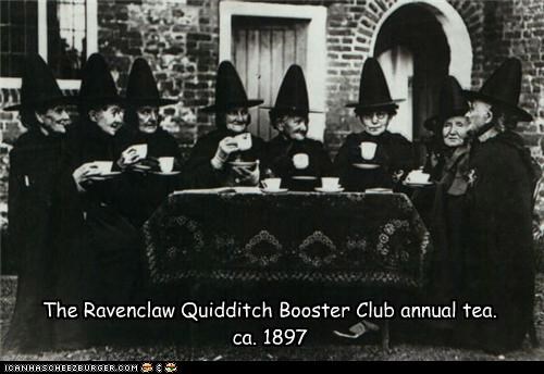 The Ravenclaw Quidditch Booster Club annual tea. ca. 1897