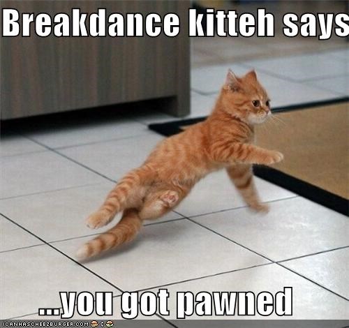 Breakdance kitteh says...  ...you got pawned