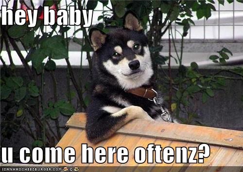 hey baby  u come here oftenz?