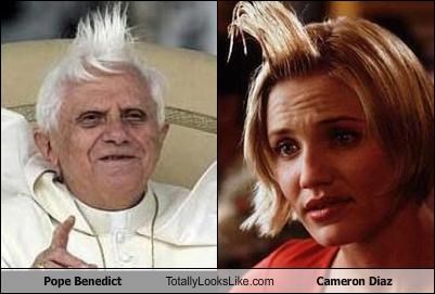Pope Benedict Totally Looks Like Cameron Diaz