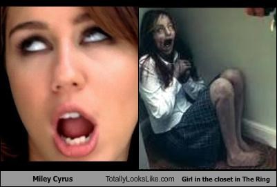 Miley Cyrus Totally Looks Like Girl in the closet in The Ring