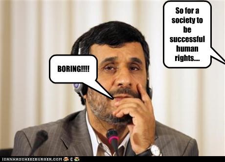 So for a society to be successful human rights....