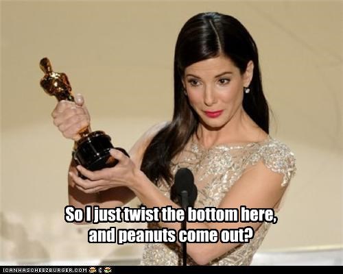 So I just twist the bottom here,  and peanuts come out?