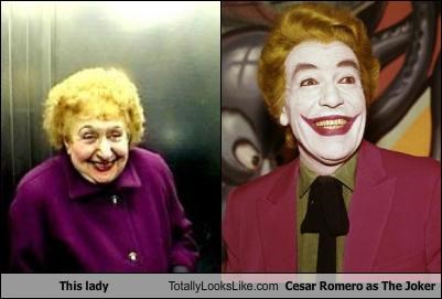 This lady Totally Looks Like Cesar Romero as The Joker