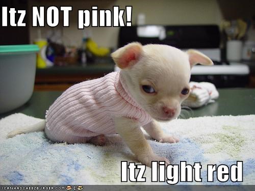 Itz NOT pink!  Itz light red