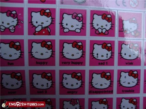 Hello Kitty is huppy