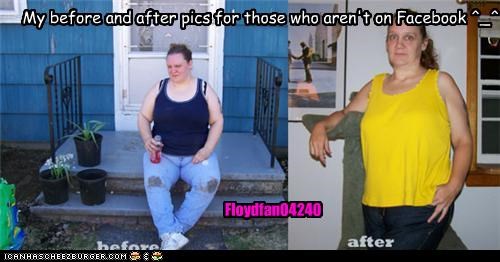 My before and after pics for those who aren't on Facebook ^_^