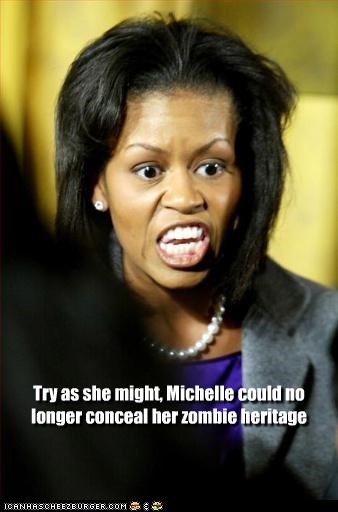 Try as she might, Michelle could no longer conceal her zombie heritage