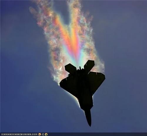Awesome! F-22 Raptor Rainbow FTW!