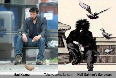 Sad Keanu Totally Looks Like Neil Gaiman's Sandman