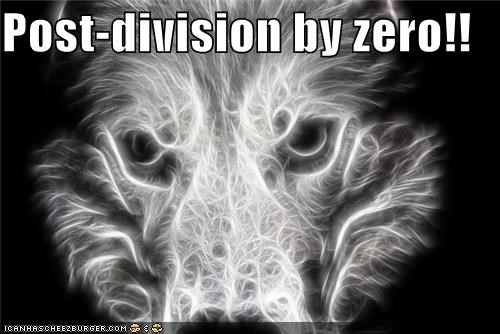 Post-division by zero!!