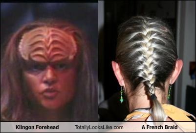 Klingon Forehead Totally Looks Like A French Braid
