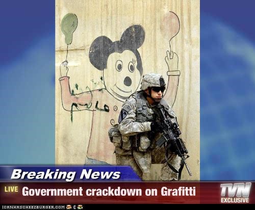 Breaking News - Government crackdown on Grafitti