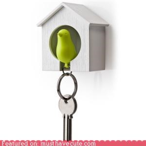 Sparrow keyring and holder