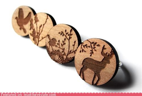 Laser Cut Wood Rings