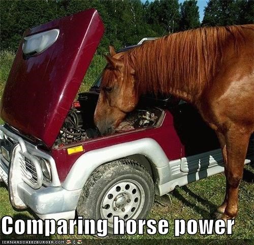 Comparing horse power