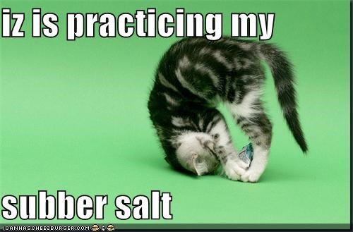 iz is practicing my   subber salt