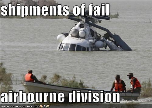 shipments of fail  airbourne division