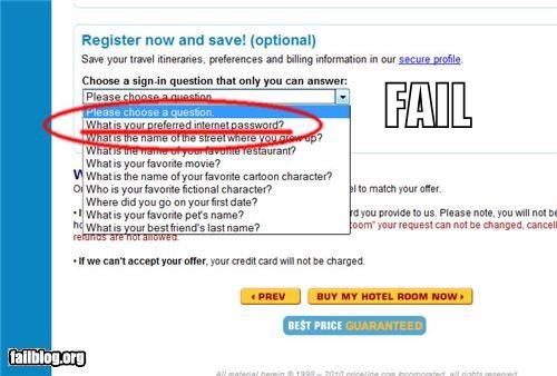 Security Question FAIL