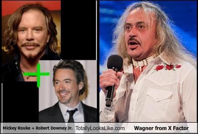 Mickey Rouke + Robert Downey Jr. Totally Looks Like Wagner from X Factor