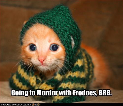 Going to Mordor with Frodoes, BRB.