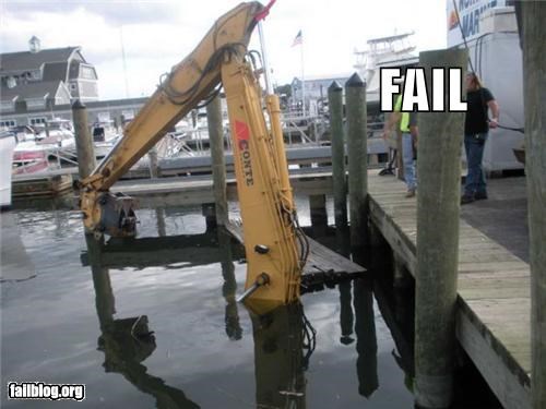 Backhoe Fail