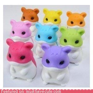 Hamster Erasers