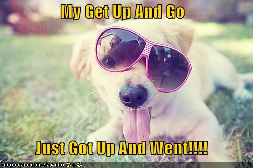 My Get Up And Go  Just Got Up And Went!!!!