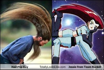 Hair Flip Guy Totally Looks Like Jessie from Team Rocket