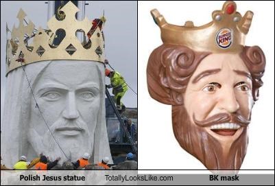 Polish Jesus statue Totally Looks Like BK mask