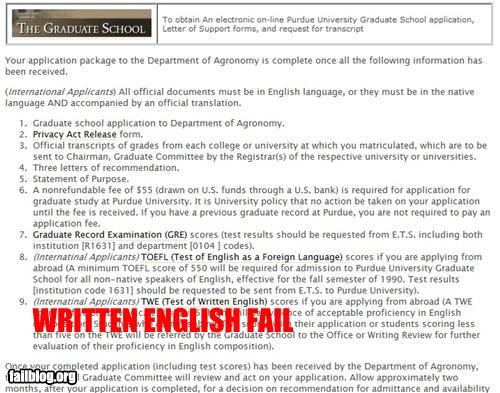 Written English Fail