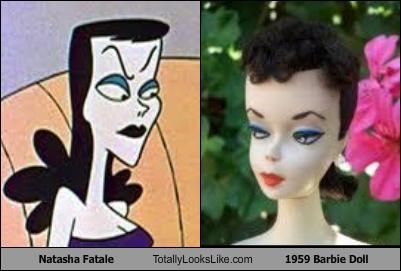 Natasha Fatale Totally Looks Like 1959 Barbie Doll