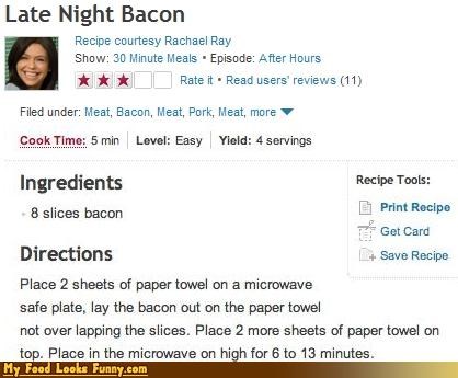 Funny Food Photos - Bacon Recipe