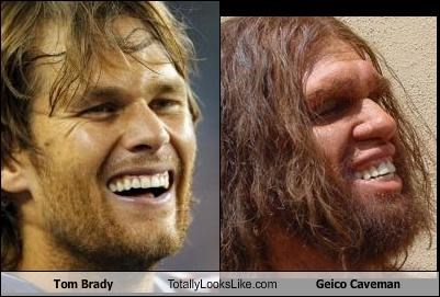 Tom Brady Totally Looks Like Geico Caveman