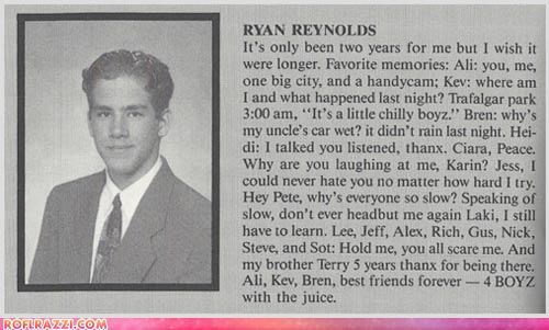 Ryan Reynolds: Yearbook Flashback